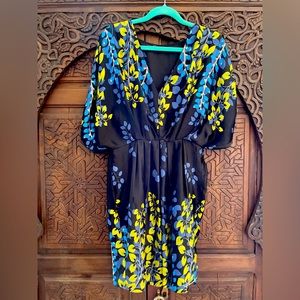 Mod leaves kimono mini dress